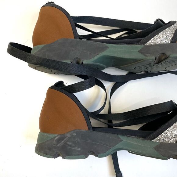 Marni Neoprene And Glitter Lace Up Mary Jane Sneakers - Picture 14 of 16